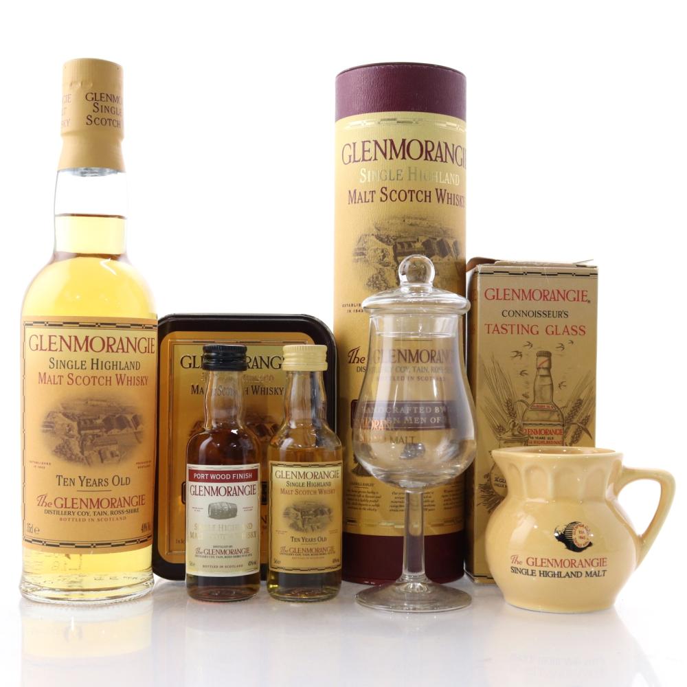 Glenmorangie 10 Year Old 35cl / with Miniatures 2 x 5cl, Glass & Jug