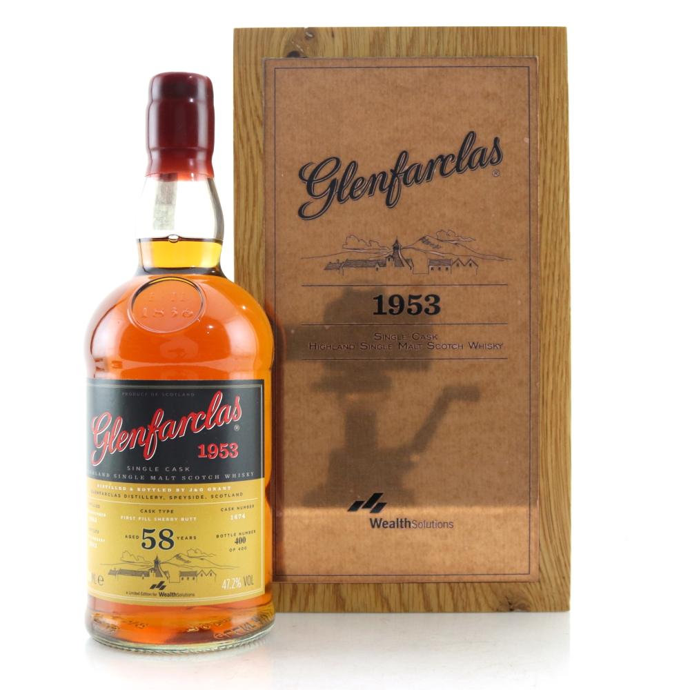 Glenfarclas 1953 Single Cask 58 Year Old Wealth Solutions / Bottle #400 of 400
