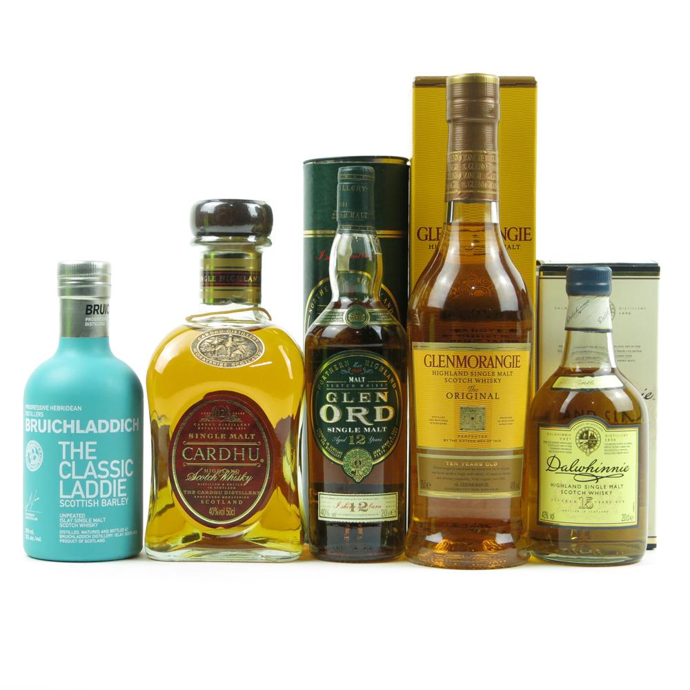 Miscellaneous Single Malt Half and Smaller Bottle Selection x 5