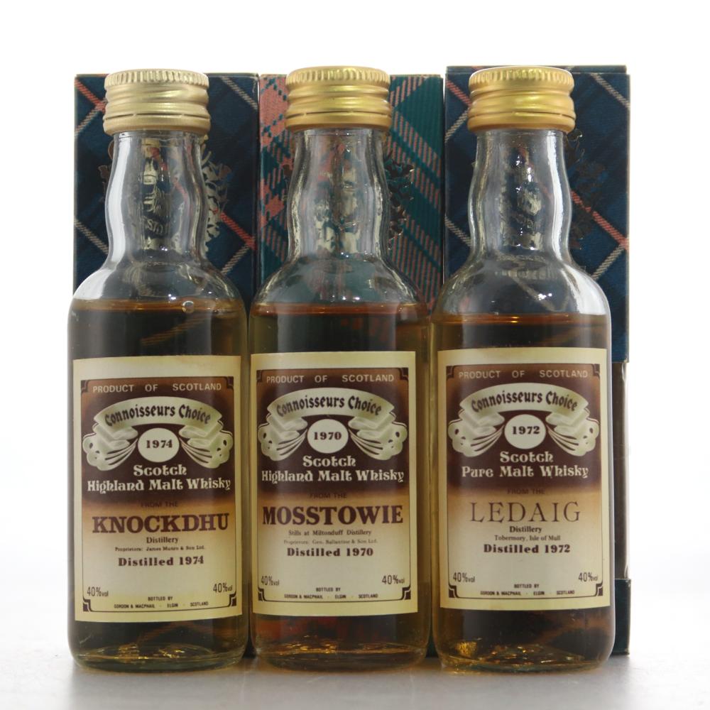 Gordon and MacPhail Miniatures x 3 / includes Mosstowie 1970