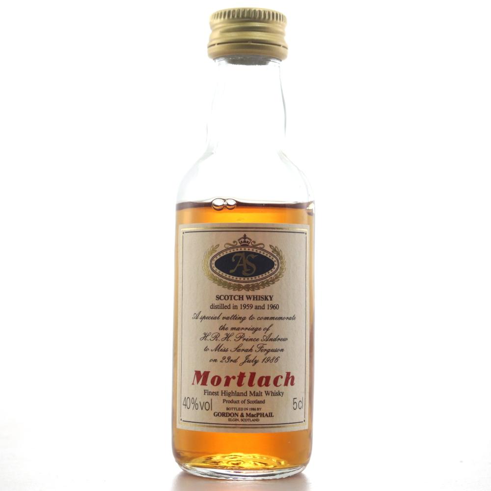 Mortlach 1959/1960 Gordon and MacPhail Royal Marriage 1986 Miniature 5cl​​​​​​​