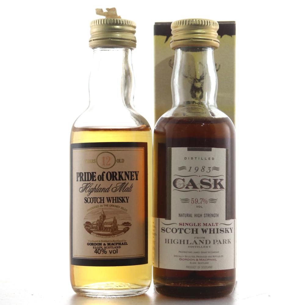 Gordon and MacPhail Miniatures x 2 / Includes Highland Park 1983
