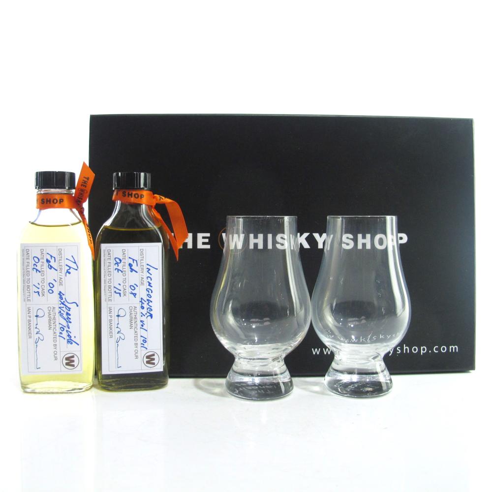 Whisky Shop Cask Sample Gift Set 2 x 10cl / with 2 x Glasses