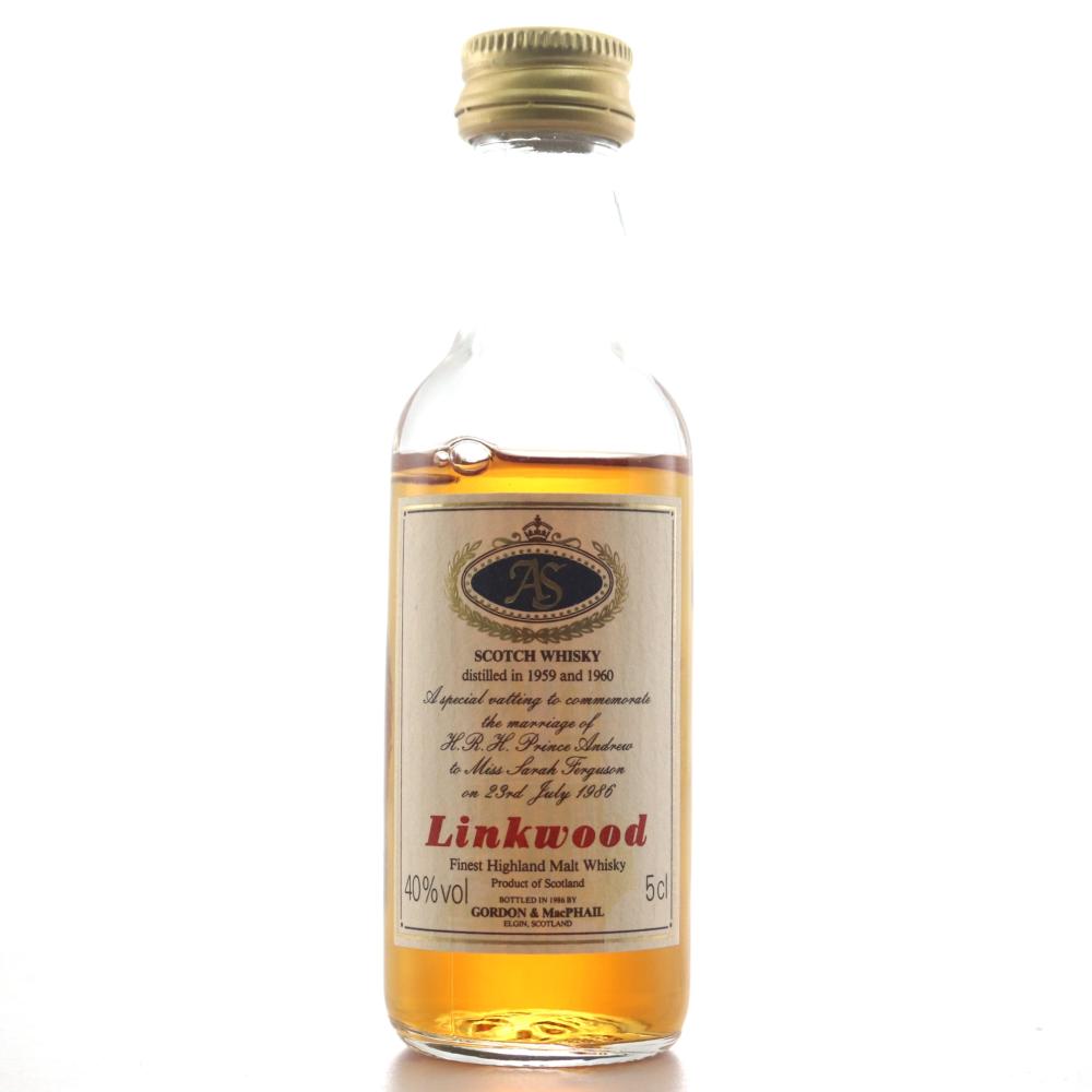 Linkwood 1959/1960 Gordon and MacPhail Royal Marriage 1986 Miniature 5cl​​​​​​​