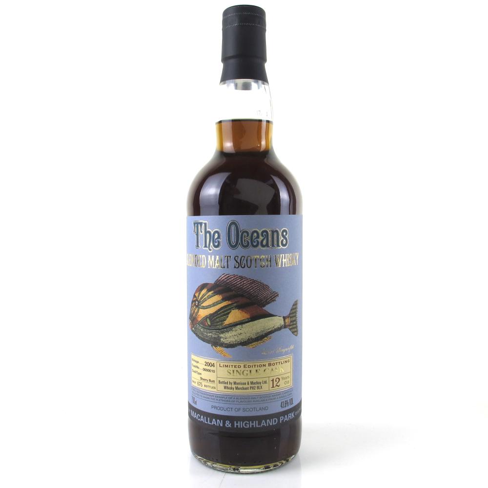 The Oceans 2004 Single Cask 12 Year Old Blended Macallan & Highland Park Malt / Japanese Import