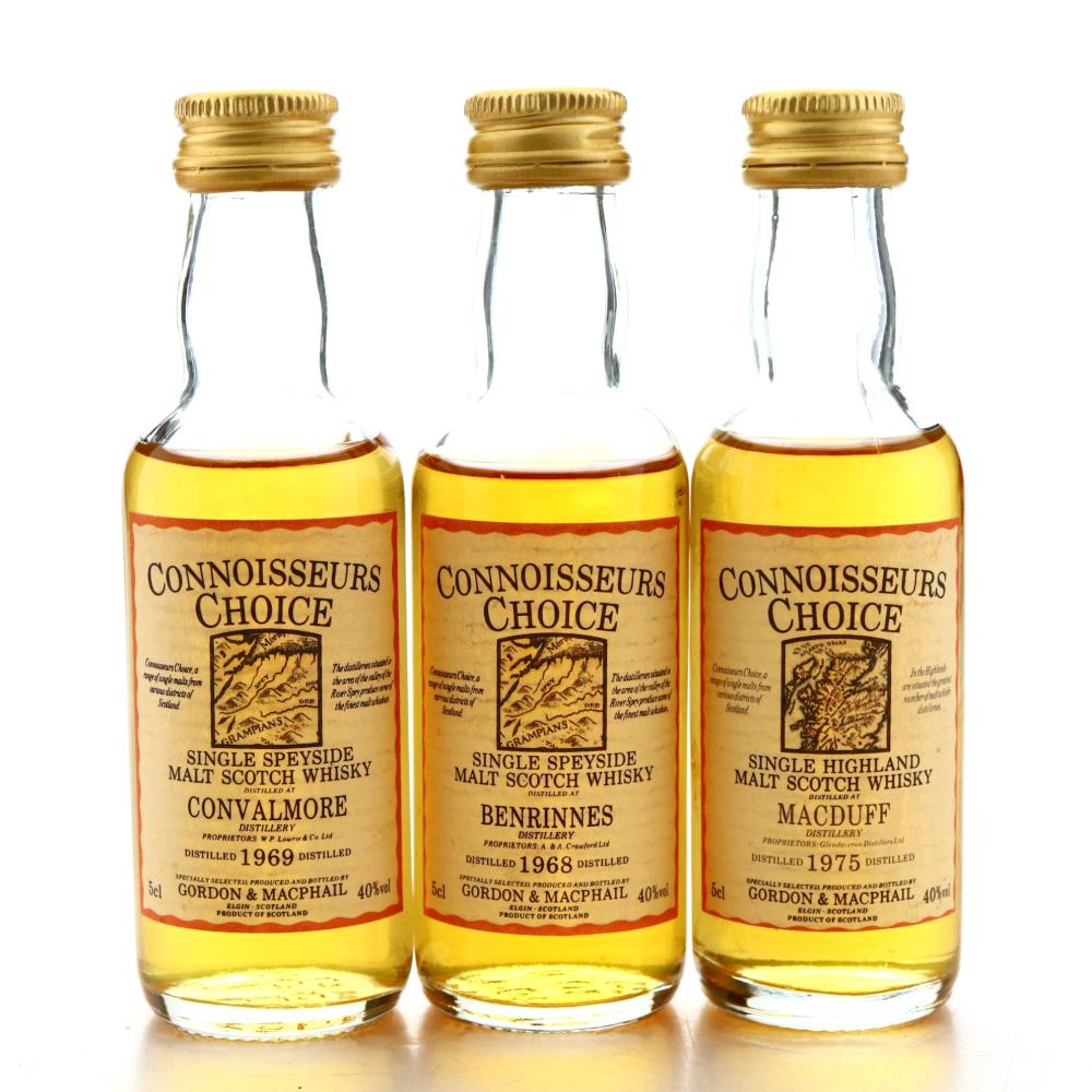 Gordon and MacPhail Miniatures x 3 / Includes Convalmore 1969
