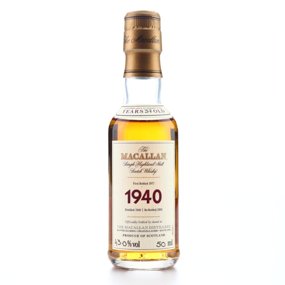 Macallan 1940 Fine and Rare 37 Year Old Miniature 
