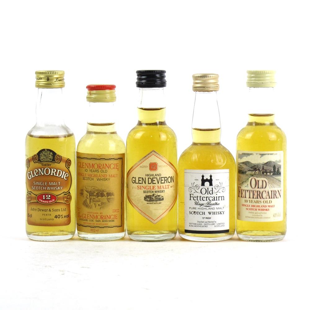 Highland Single Malt Miniature Selection 5 x 5cl / Including Glenordie 12 Year Old 