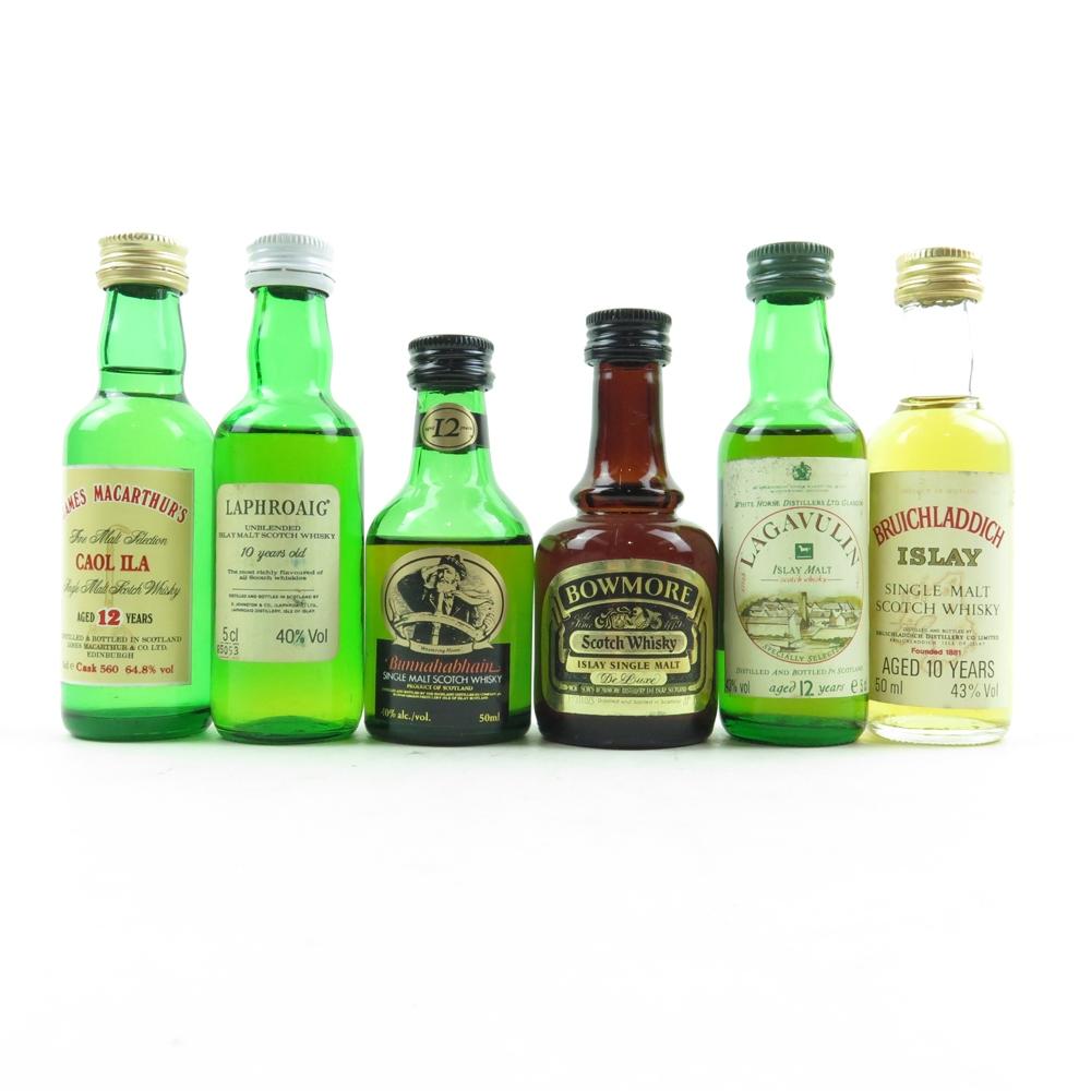 Islay Miniature Selection Including Bowmore 1970s 6 x 5cl