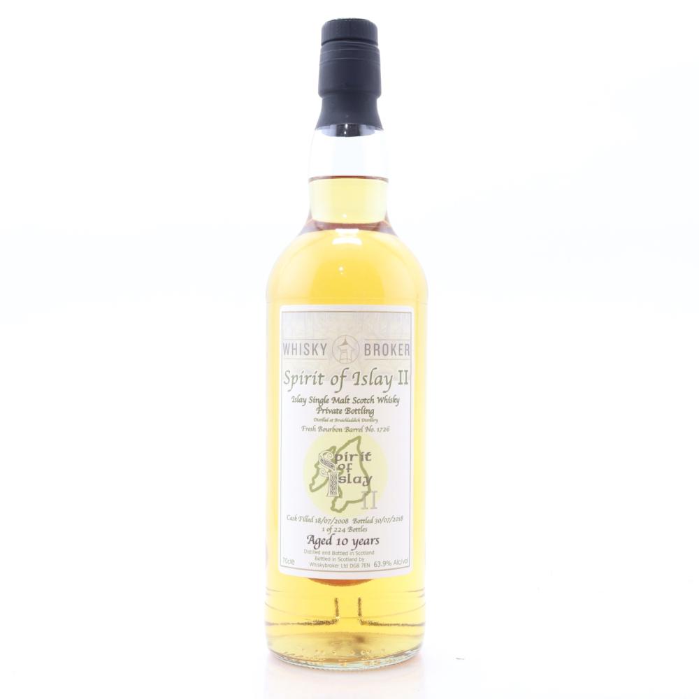 Bruichladdich 2008 Whisky Broker 10 Year Old / Spirit of Islay II