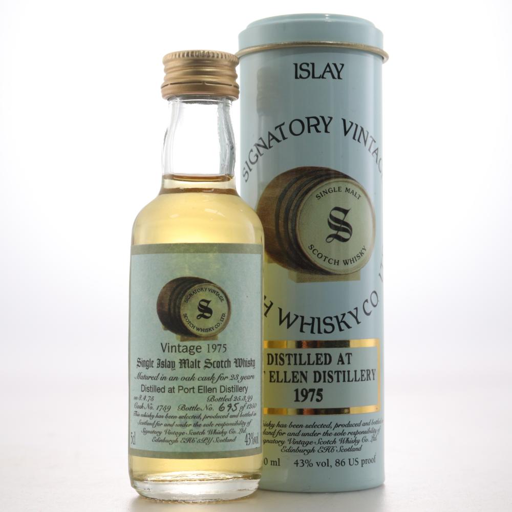 Port Ellen 1975 Signatory Vintage 23 Year Old Miniature 