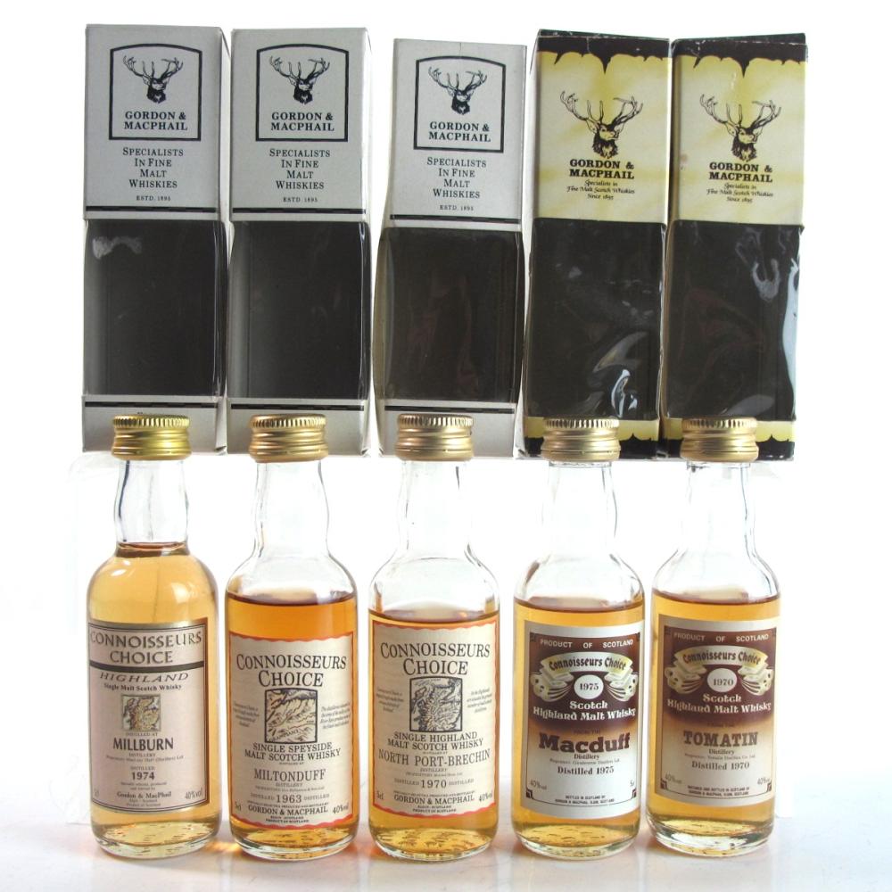 Gordon and MacPhail Highland Miniature Selection 5 x 5cl / Including Miltonduff 1963