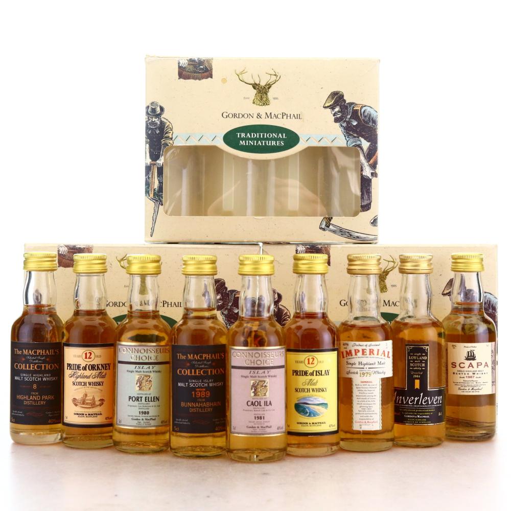 Gordon and MacPhail Miniatures x 9 / including Port Ellen 