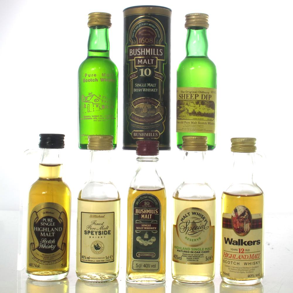 Whisky Miniature Selection x 7 / including Bushmills