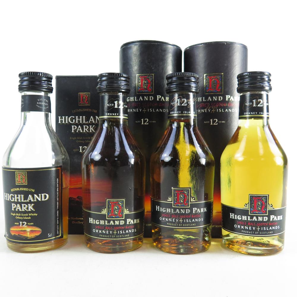 Highland Park 1990s 12 Year Old Miniature Selection 4 x 5cl