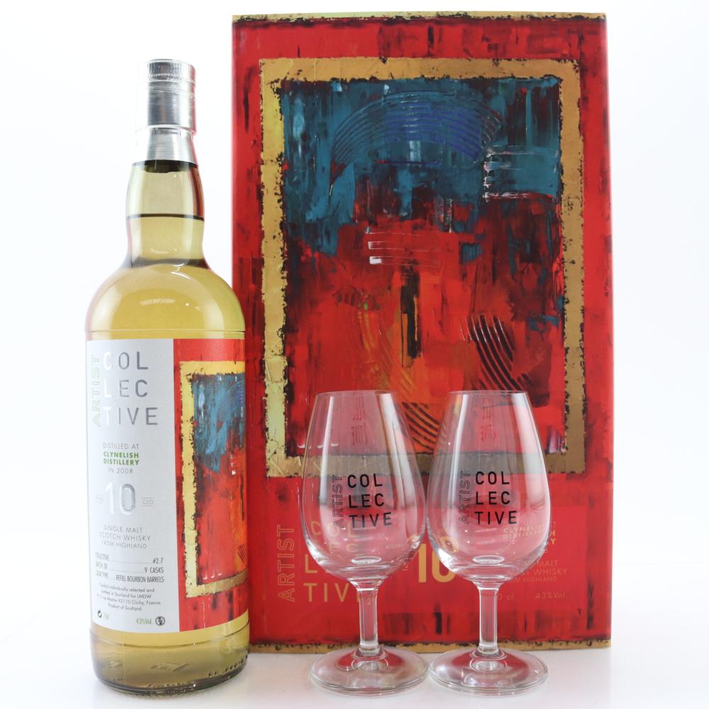 Clynelish 2008 Artist Colective 10 Year Old Gift Pack / including Glass