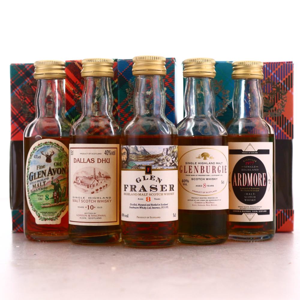 Gordon and MacPhail Miniatures x 5 1970s / includes Dallas Dhu