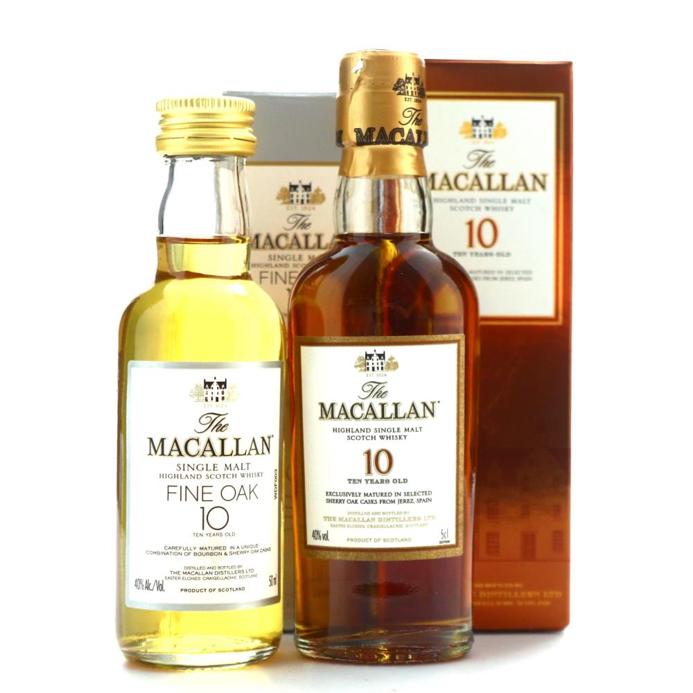 Macallan 10 Year Old Miniatures x 2