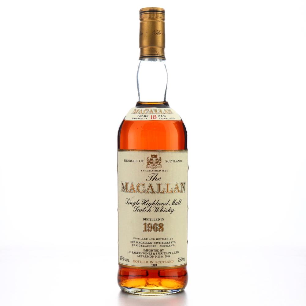 Macallan 1968 18 Year Old / I.H Barker Import