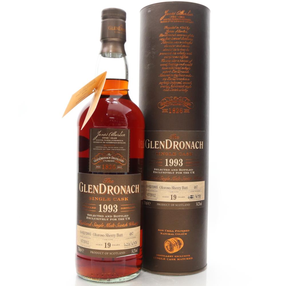Glendronach 1993 Single Cask 19 Year Old #487 / UK Exclusive