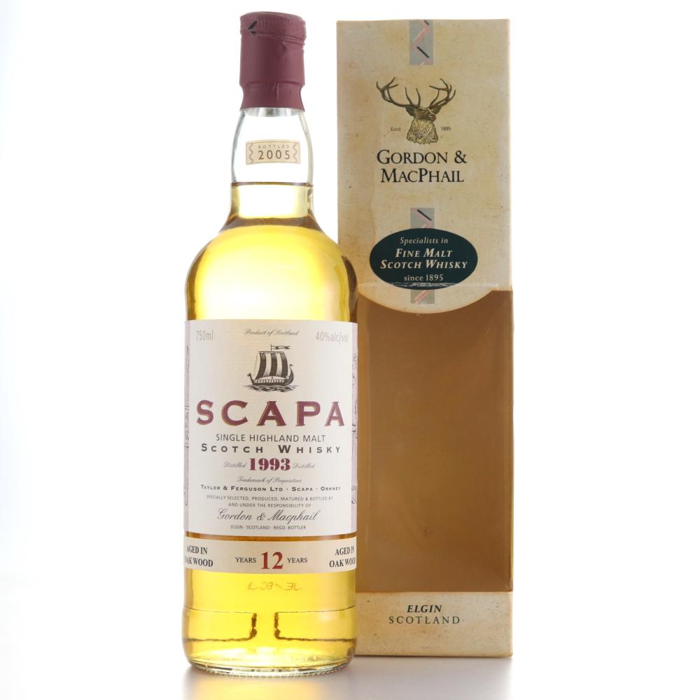 Scapa 1993 Gordon and MacPhail 12 Year Old 75cl / US Import