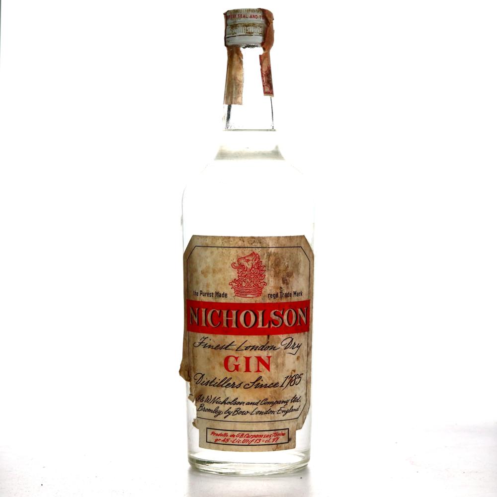 Nicholson Finest London Dry Gin 97cl 1960s