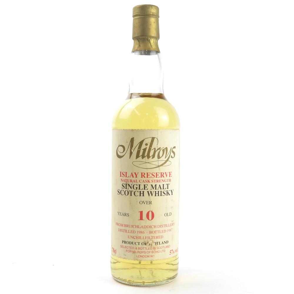 Bruichladdich 1986 Milroys Islay Reserve 10 Year Old  / Misprinted Label