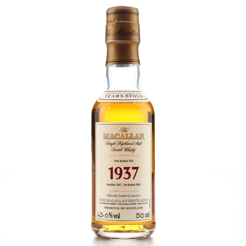Macallan 1937 Fine and Rare 37 Year Old Miniature 