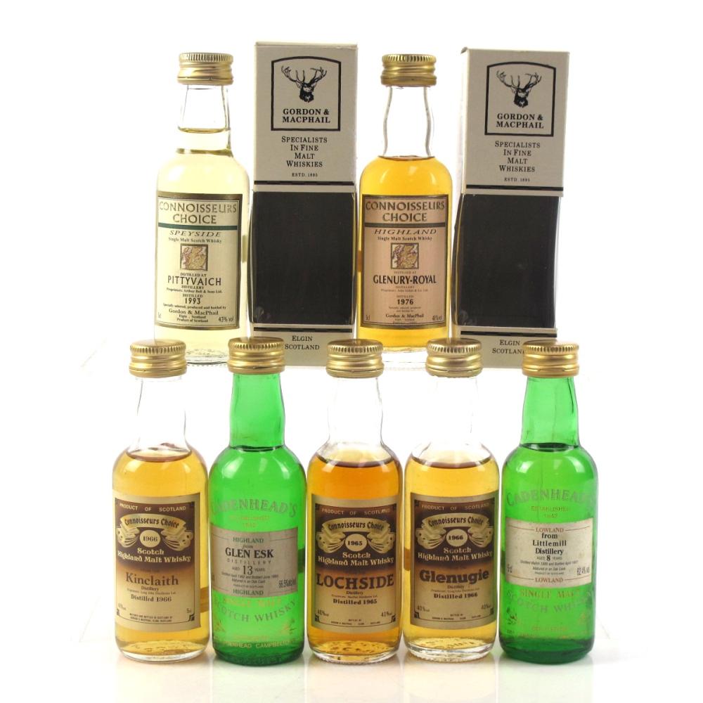 Closed Distillery Miniature Selection 7 x 5cl / Including 1966 Glenugie