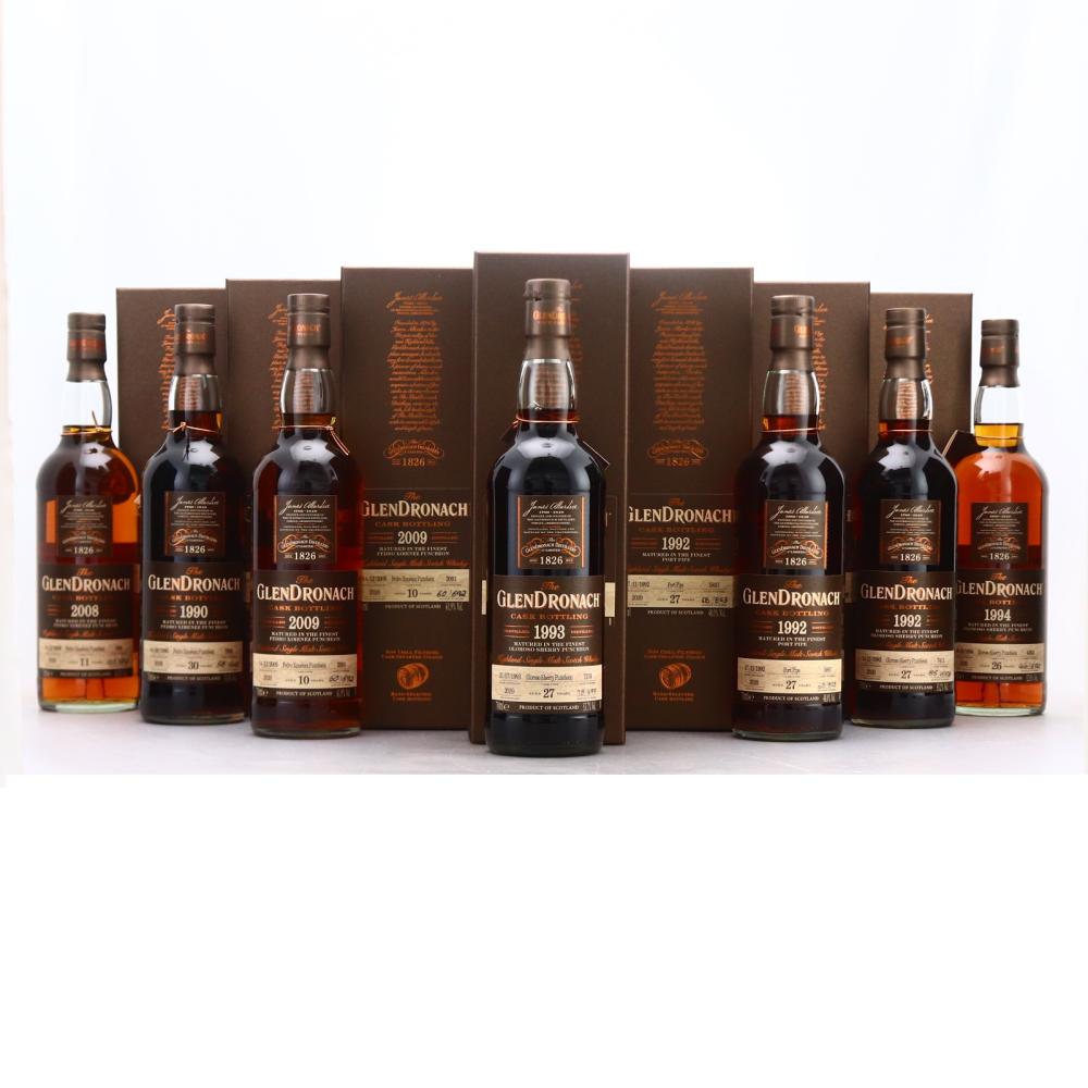 Glendronach Single Cask Batch #18 Collection 7 x 70cl / European Releases