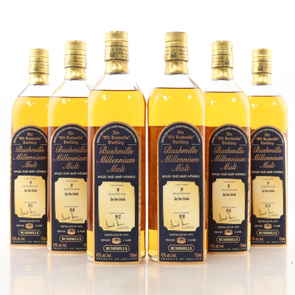 Bushmills 1975 Millennium Malt 25 Year Old #99 6 x 75cl / Case - US Import