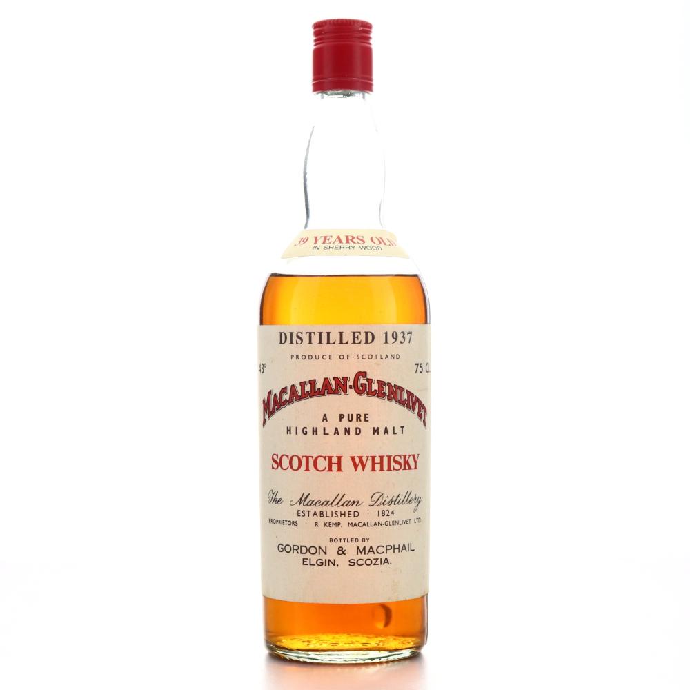 Macallan 1937 Gordon and MacPhail 39 Year Old