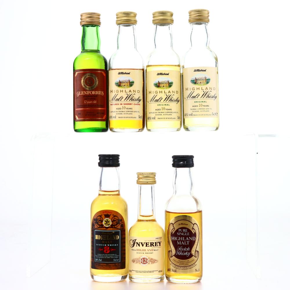 Highland Malt Miniatures x 7