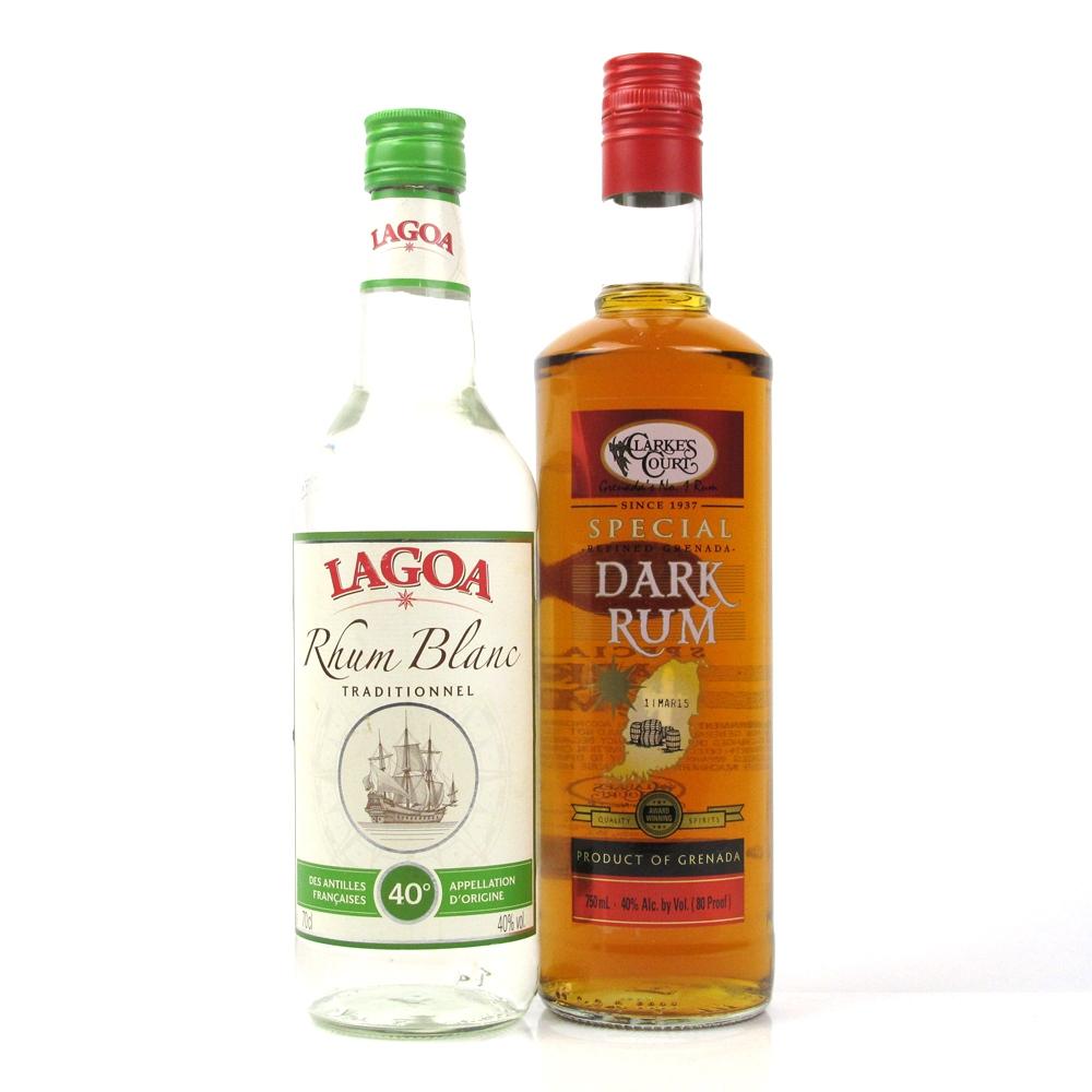 Lagoa Rhum Blanc and Clarke's Court Dark Rum