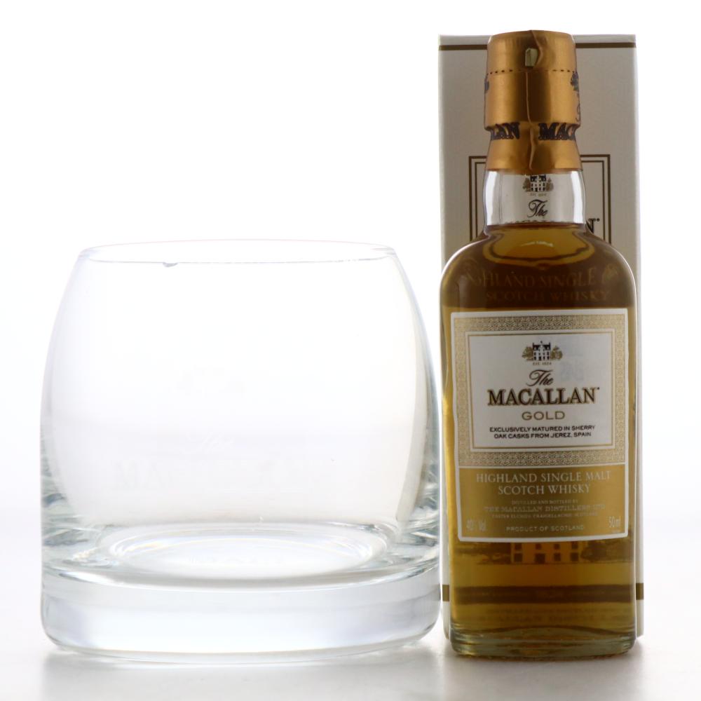 Macallan Gold Miniature / Includes Branded Glass