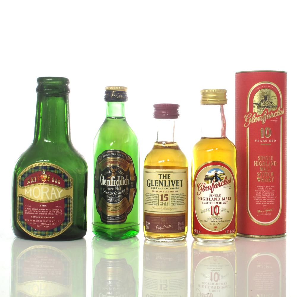 Speyside Miniature Selection 3 x 5cl / with Glen Moray Spring Water 1960s (empty)
