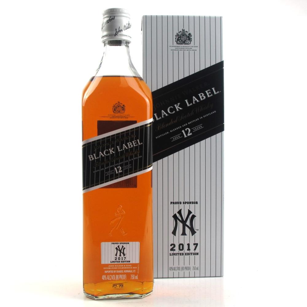 Johnnie Walker Black Label 12 Year Old / Sponsor New York Yankees 75cl / US Import