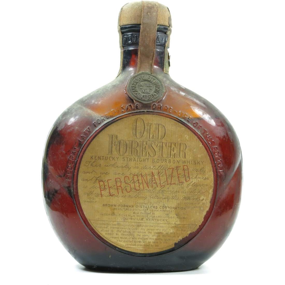 Old Forester Personalized Kentucky Straight Bourbon 1946