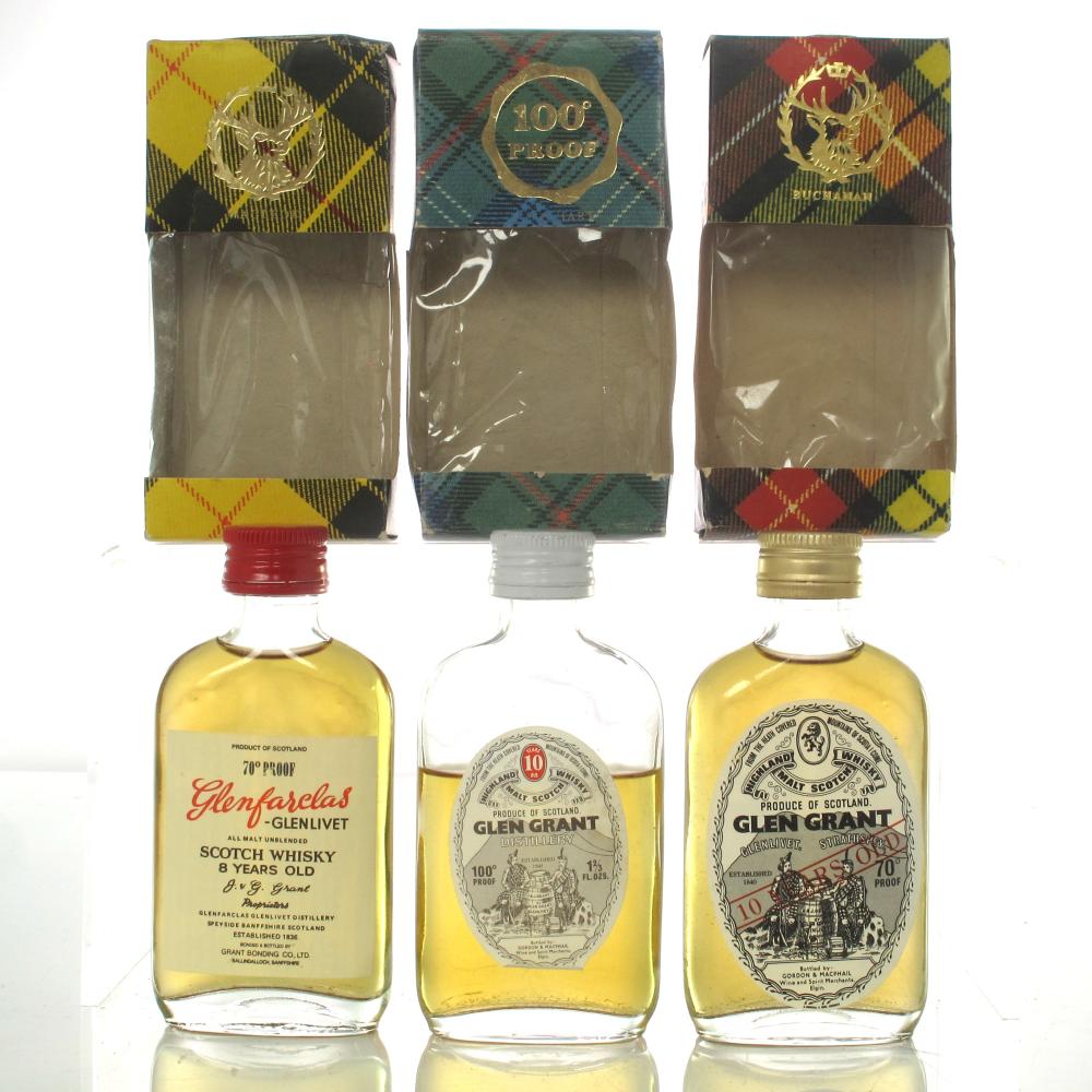 Glen Grant & Glenfarclas Miniature Selection x 3