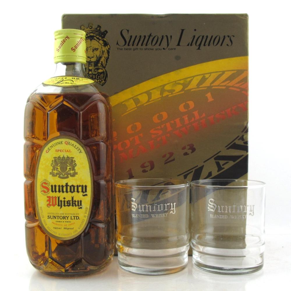 Suntory Whisky Gift Set 72cl / with 2 x Glasses