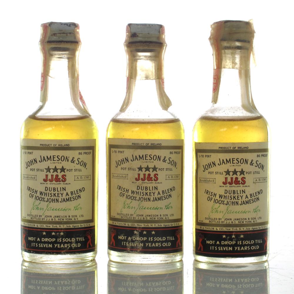 John Jameson and Son 7 Year Old 1962 Miniature x 3 / US Import