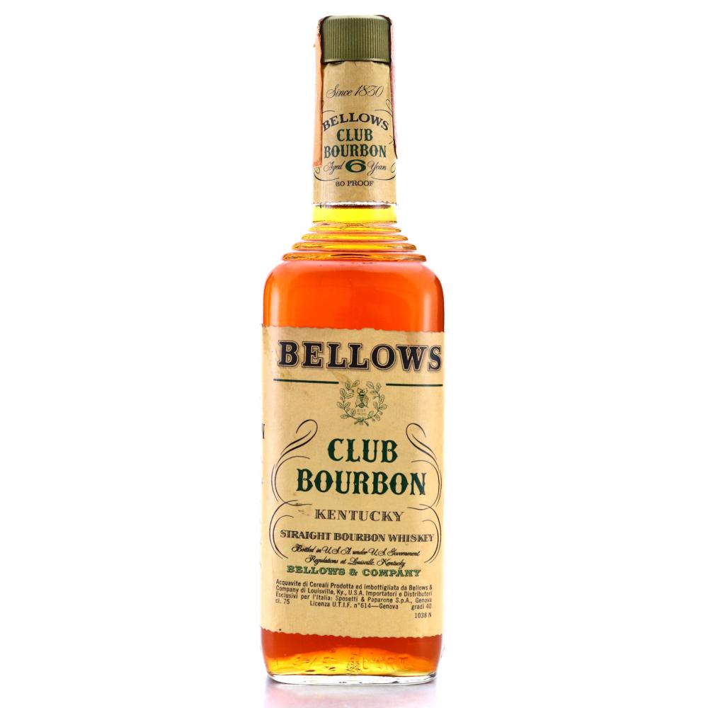 Bellows 6 Year Old Club Bourbon 1976