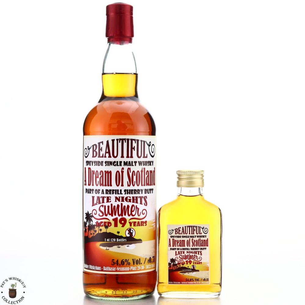 Speyside Single Malt 19  Year Old A Dream of Scotland 70cl & 10cl / Beautiful Late Nights Summer