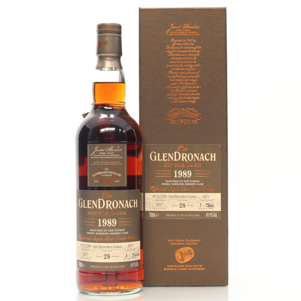 Glendronach 1989 Single PX Cask 28 Year Old #5476 / Bottle No.1