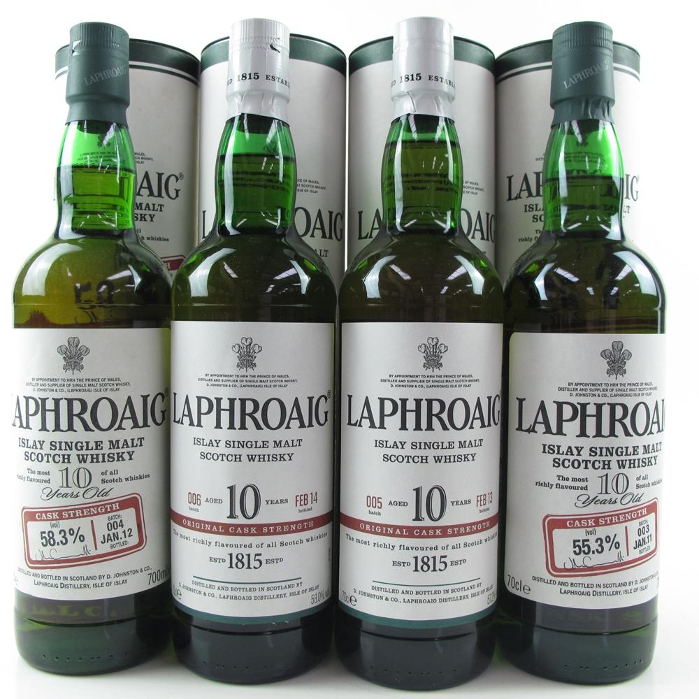 Laphroaig 10 Year Old Cask Strength Collection 4 x 70cl