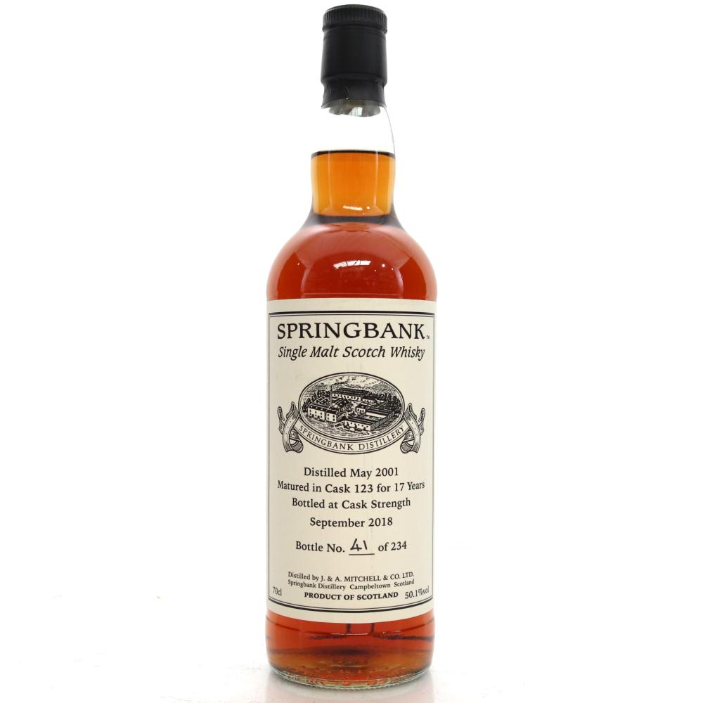 Springbank 2001 Single Cask 17 Year Old #123