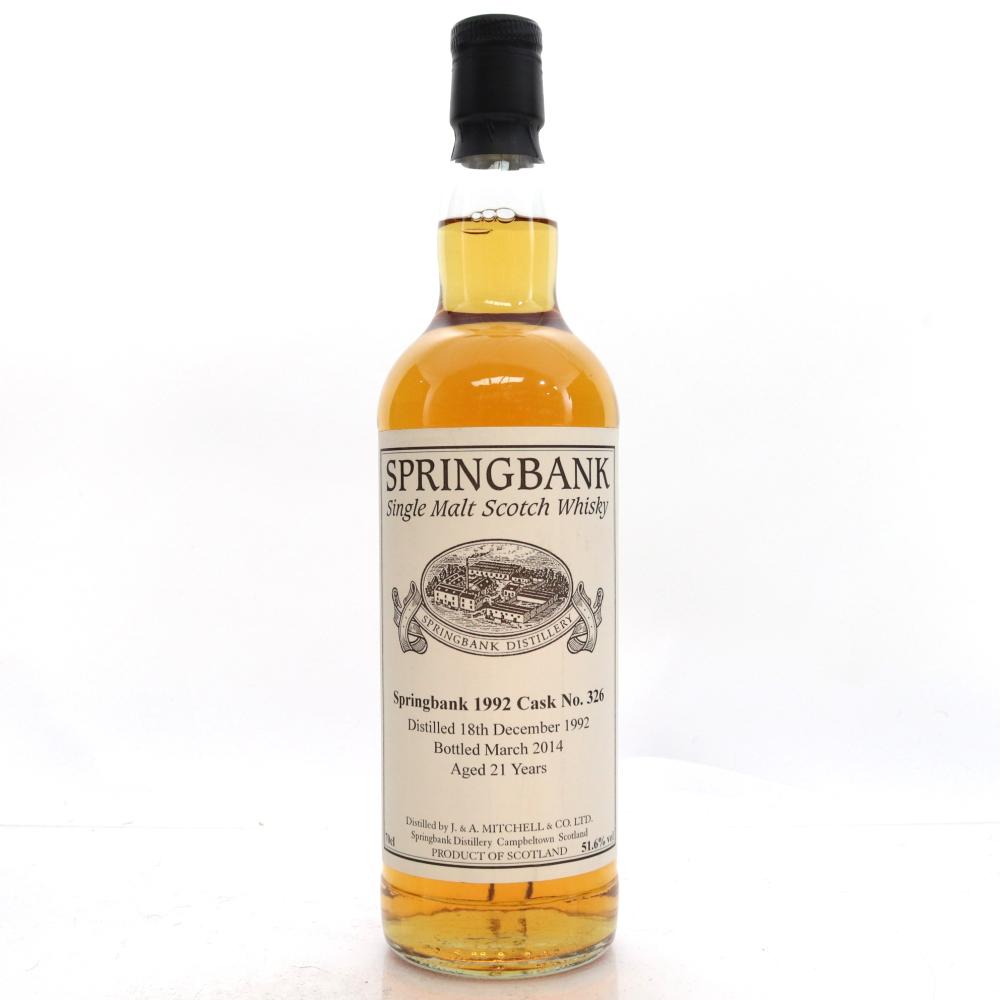 Springbank 1992 Single Cask 21 Year Old #326