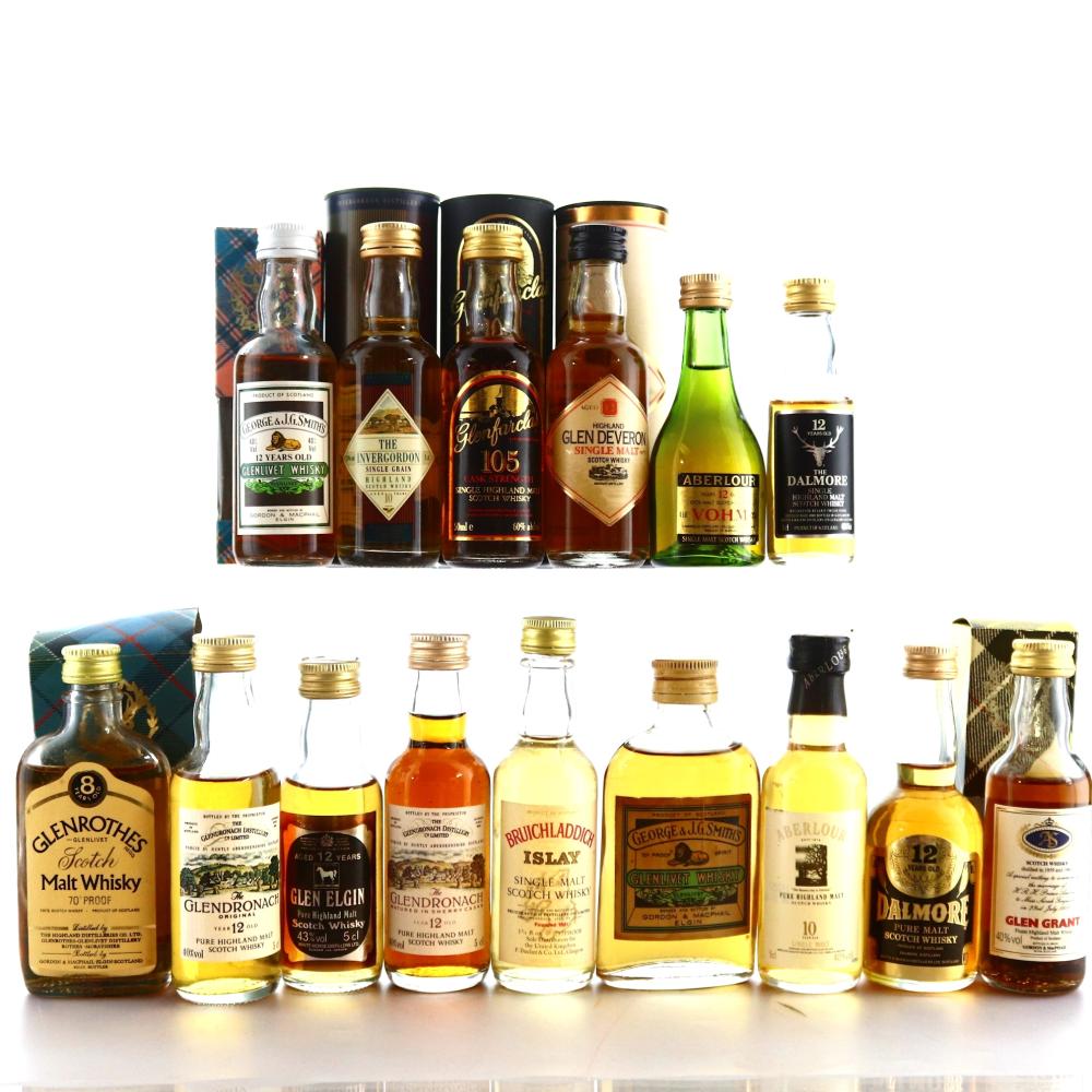 Single Malt Miniatures x 15 / Includes Glenlivet 12 Year Old 1970s