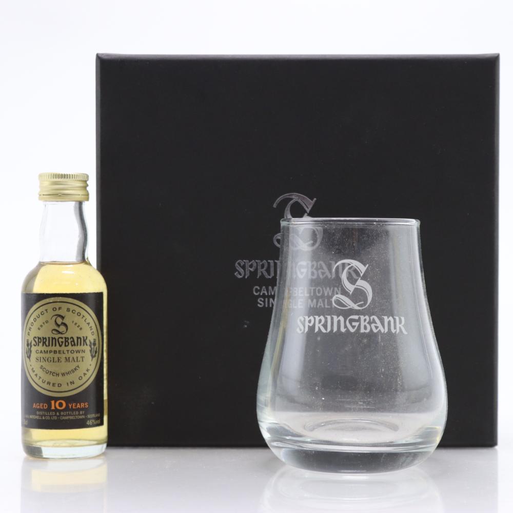 Springbank 10 Year Old Miniature Gift Set / Including Glass
