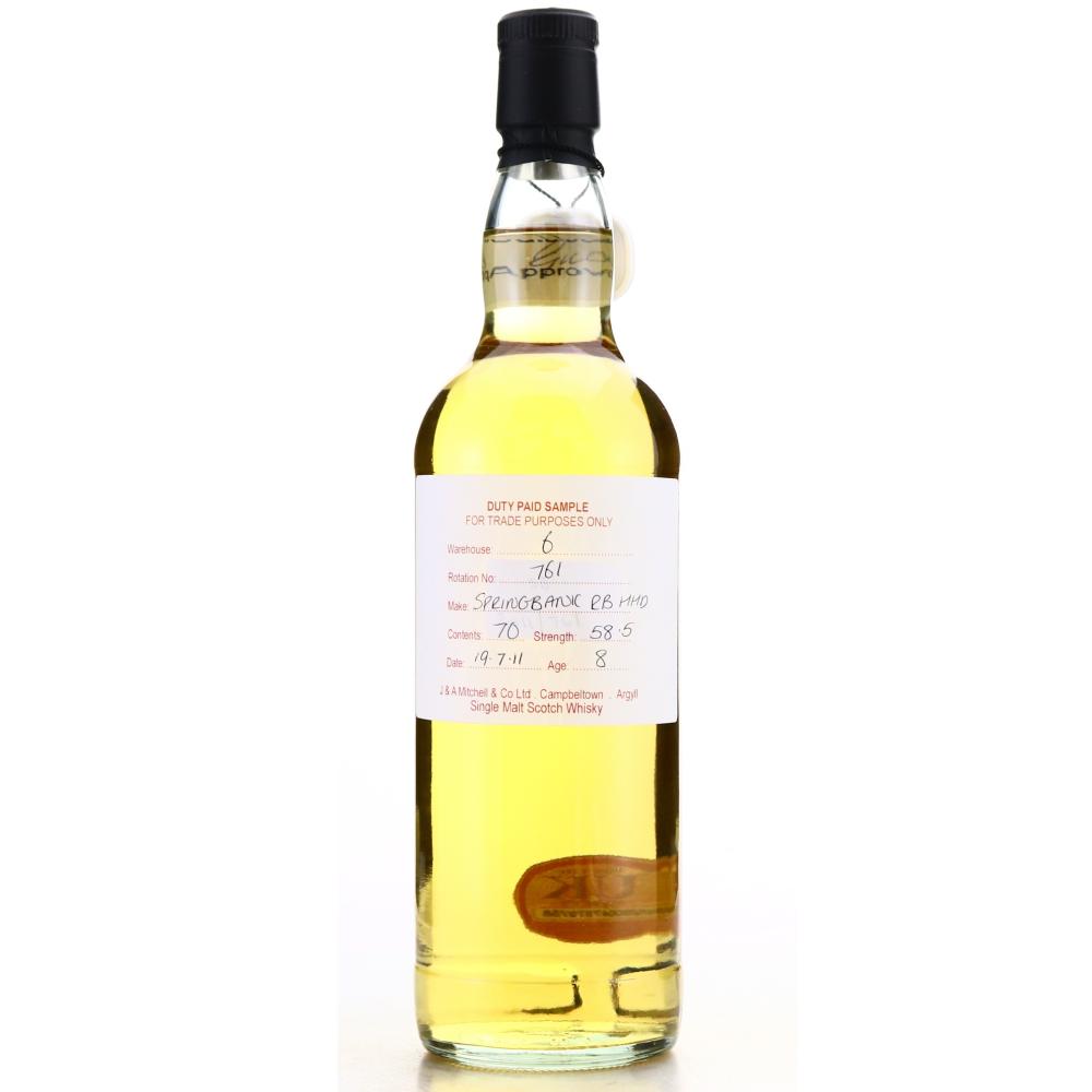 Springbank 2011 Duty Paid Sample 8 Year Old / Refill Bourbon Hogshead